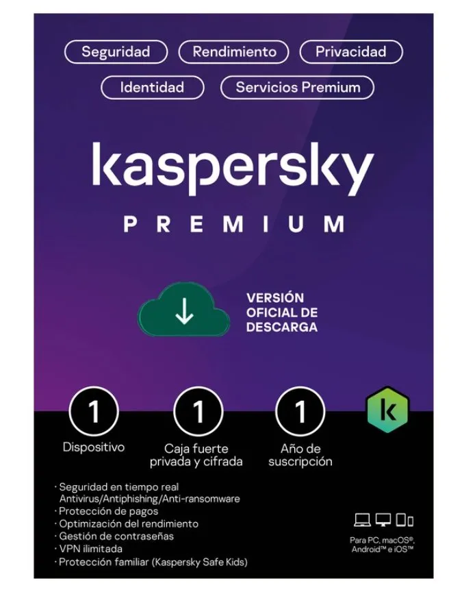 Kaspersky Premium - 1 dispositivo, 1 año